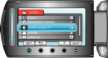 Select video quality