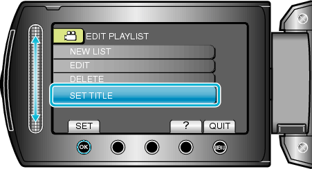 EDIT PLAYLIST (SET TITLE)