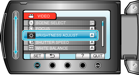 Brightness setting