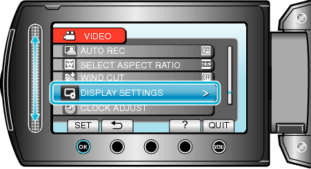 Select display setting