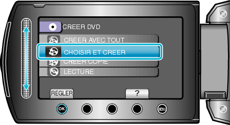 Backup menu playback