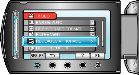 Select display setting