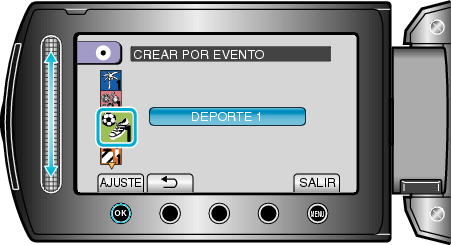 Select the event type