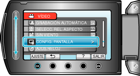 Select display setting
