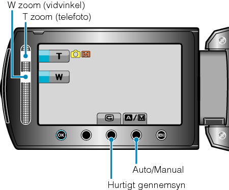 Operation buttons for still image recording
