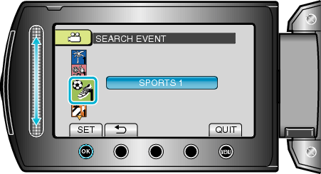 Select the event type