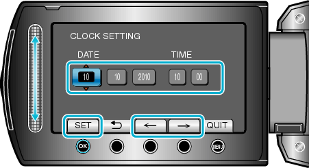 Set the date and time