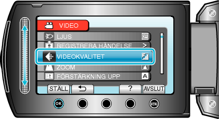 Select video quality