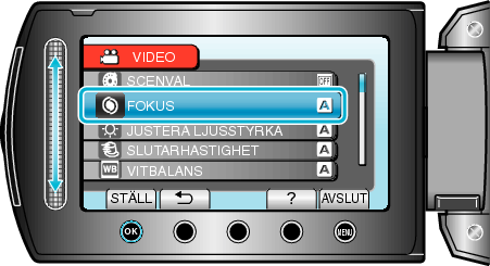 Focus setting