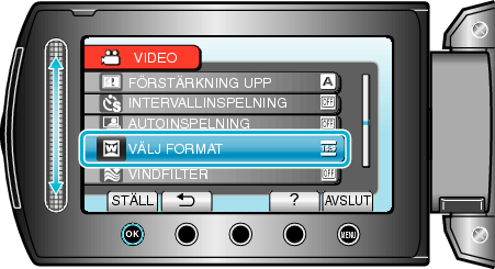 Select aspect ratio