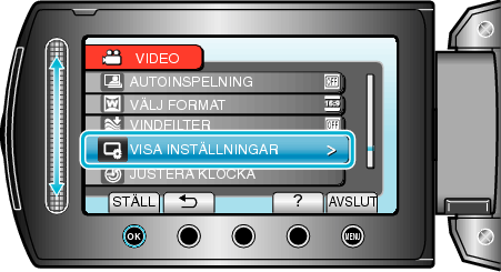 Select display setting