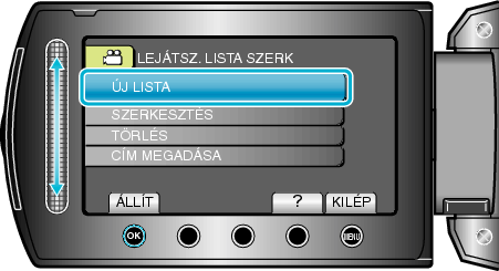 Select NEW LIST (EDIT PLAYLIST)