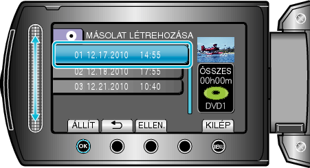 Select the date of creation