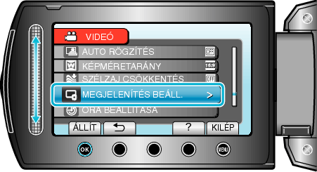 Select display setting