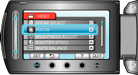 Focus setting