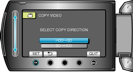 SELECT COPY DIRECTION