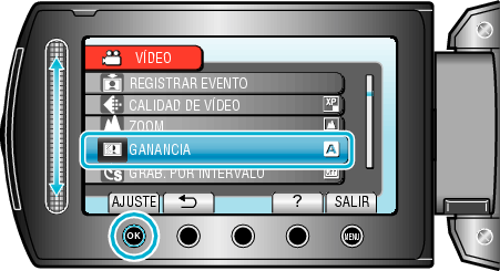 Selecting menu