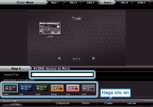 Selecting top menu