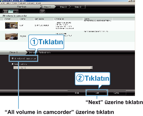 Selecting all volume