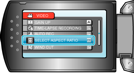 Select aspect ratio