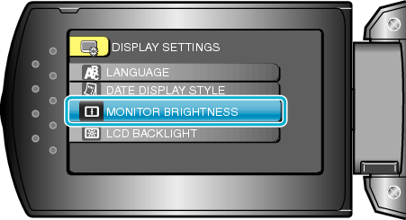Select monitor brightness