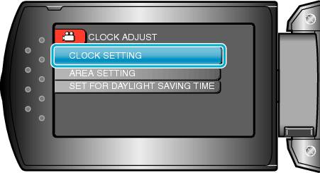 Select date and time setting