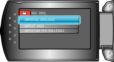Select date and time setting