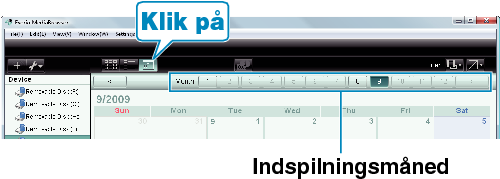 Calendar display