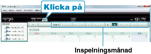 Calendar display