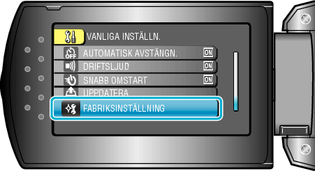 Factory preset