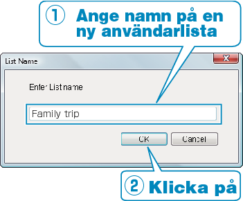 Adding user list