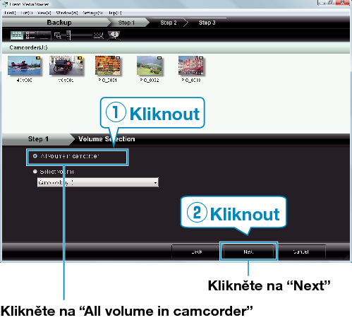 Selecting all volumes