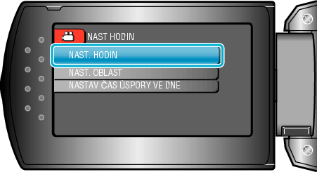 Select date and time setting