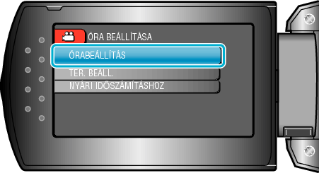 Select date and time setting