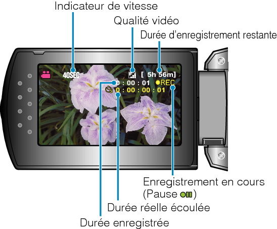 Indications During Time-Lapse Recording