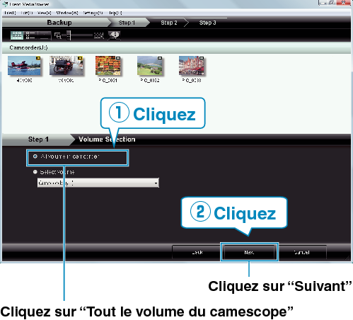 Selecting all volumes