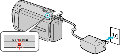Connecting the AC adapter