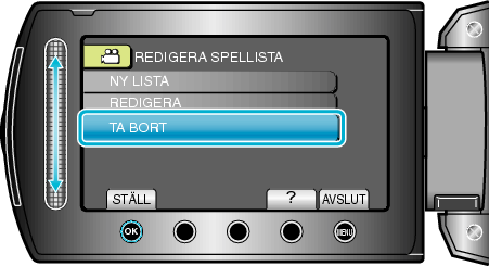 Selecting "DELETE"