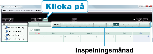 Calendar display