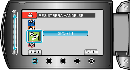 Selecting event