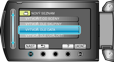 Selecting method of creating new playlist