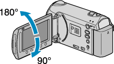 Rotating the LCD monitor