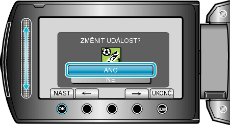 Confirming video to change