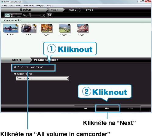 Selecting all volumes