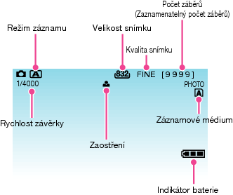Indications during still image recording