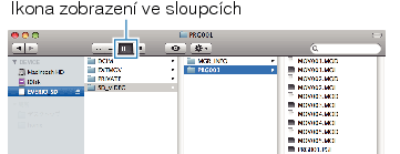 Click on the column display icon