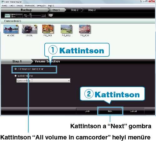 Selecting all volumes