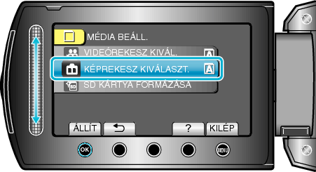 Selecting &#34;REC MEDIA FOR IMAGE&#34;