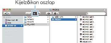 Click on the column display icon