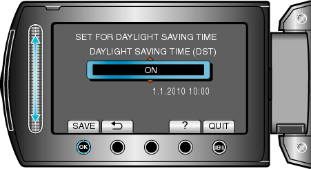 Setting daylight saving time